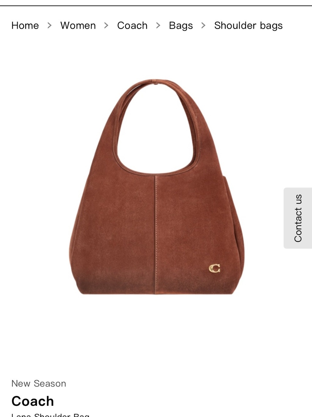 NWOT Coach Lana Large Suede Shoulder Bag - Picture 3 of 10